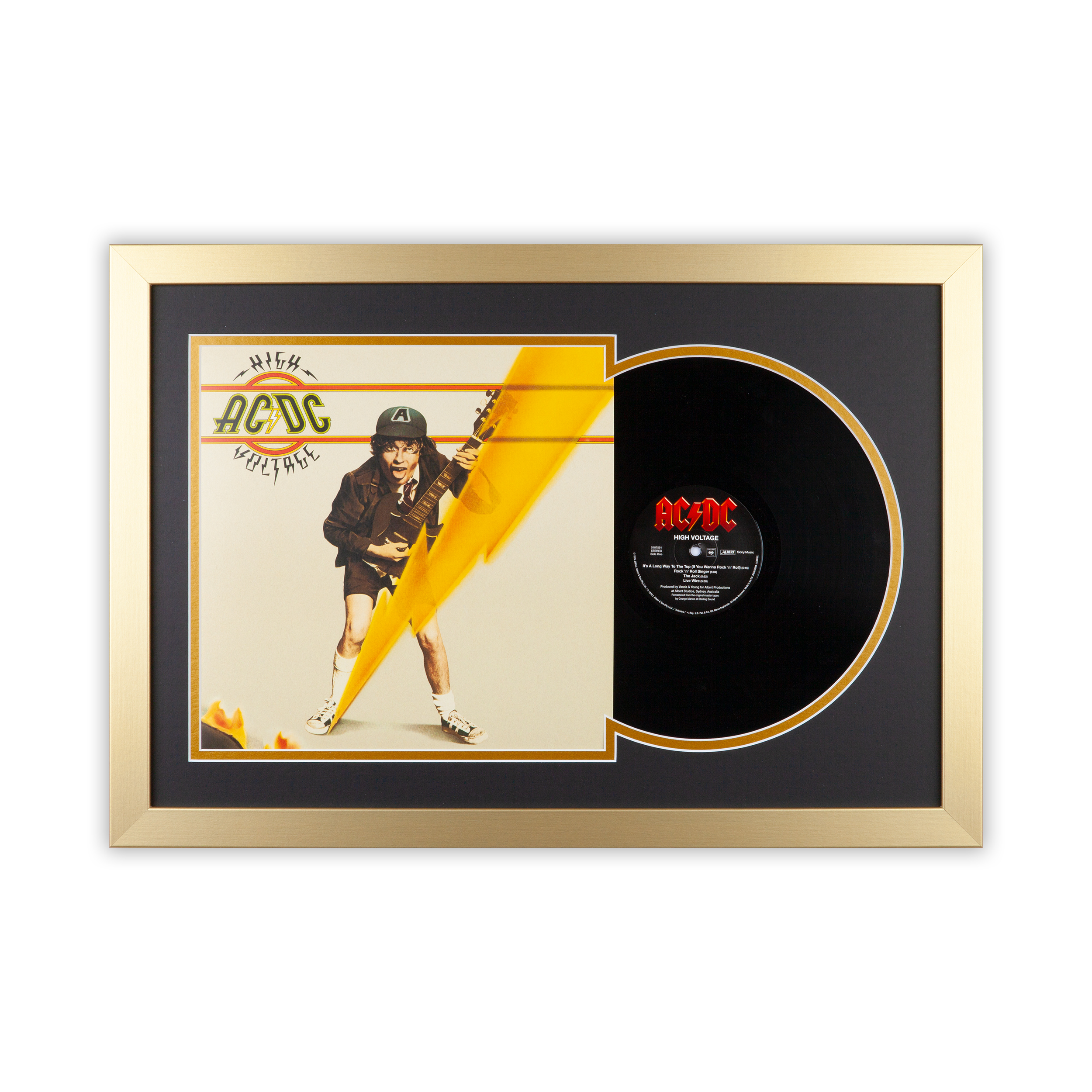 Schallplatten Rahmen Gold-1