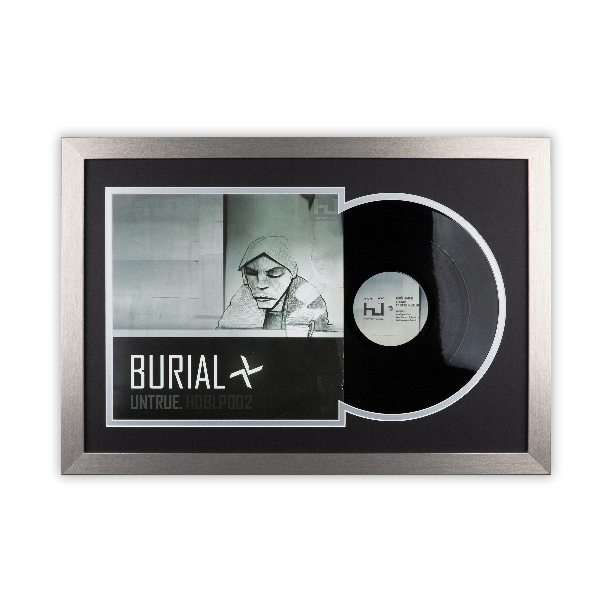 Schallplatten Rahmen Silber-1