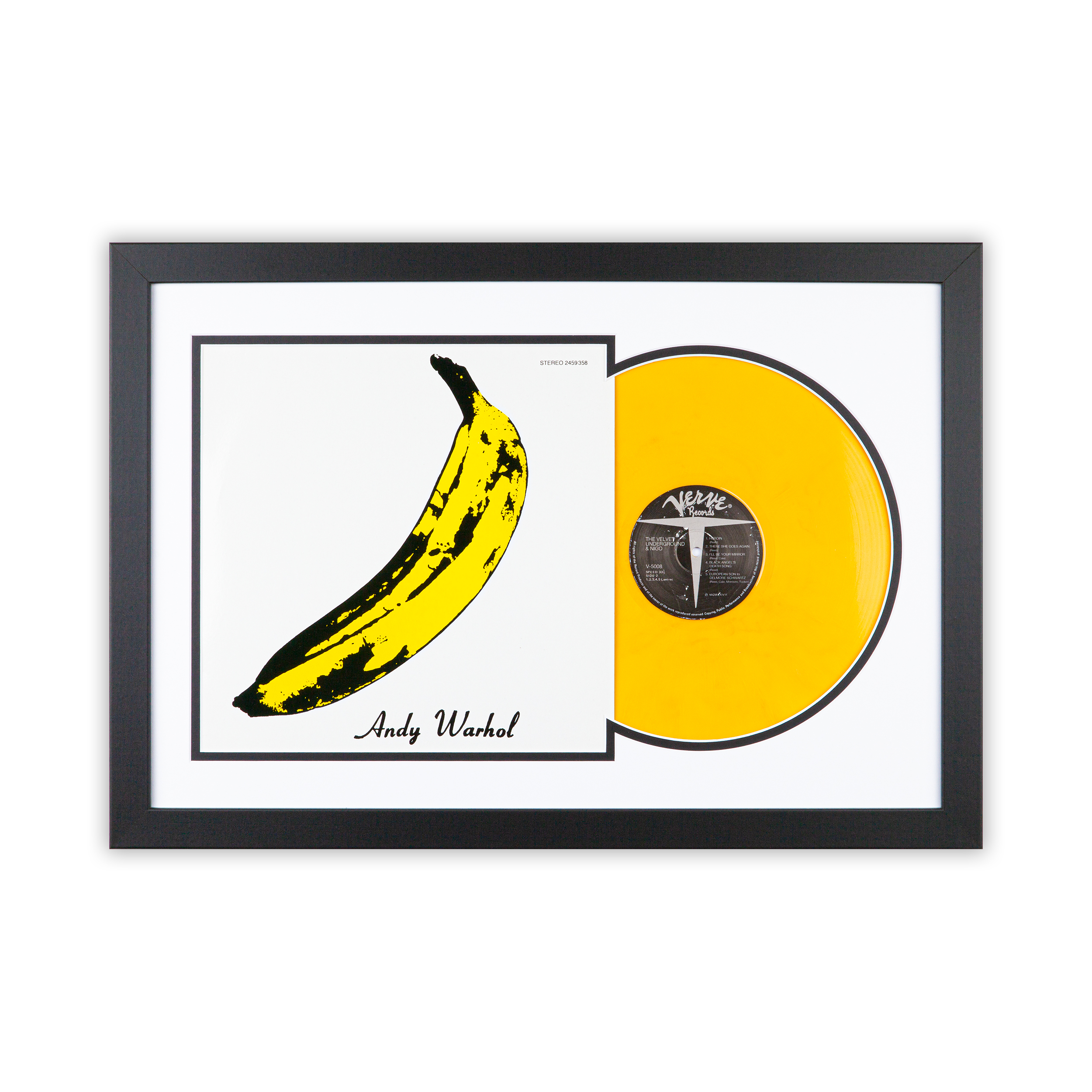 Schallplatten Rahmen Schwarz-Weiß-1