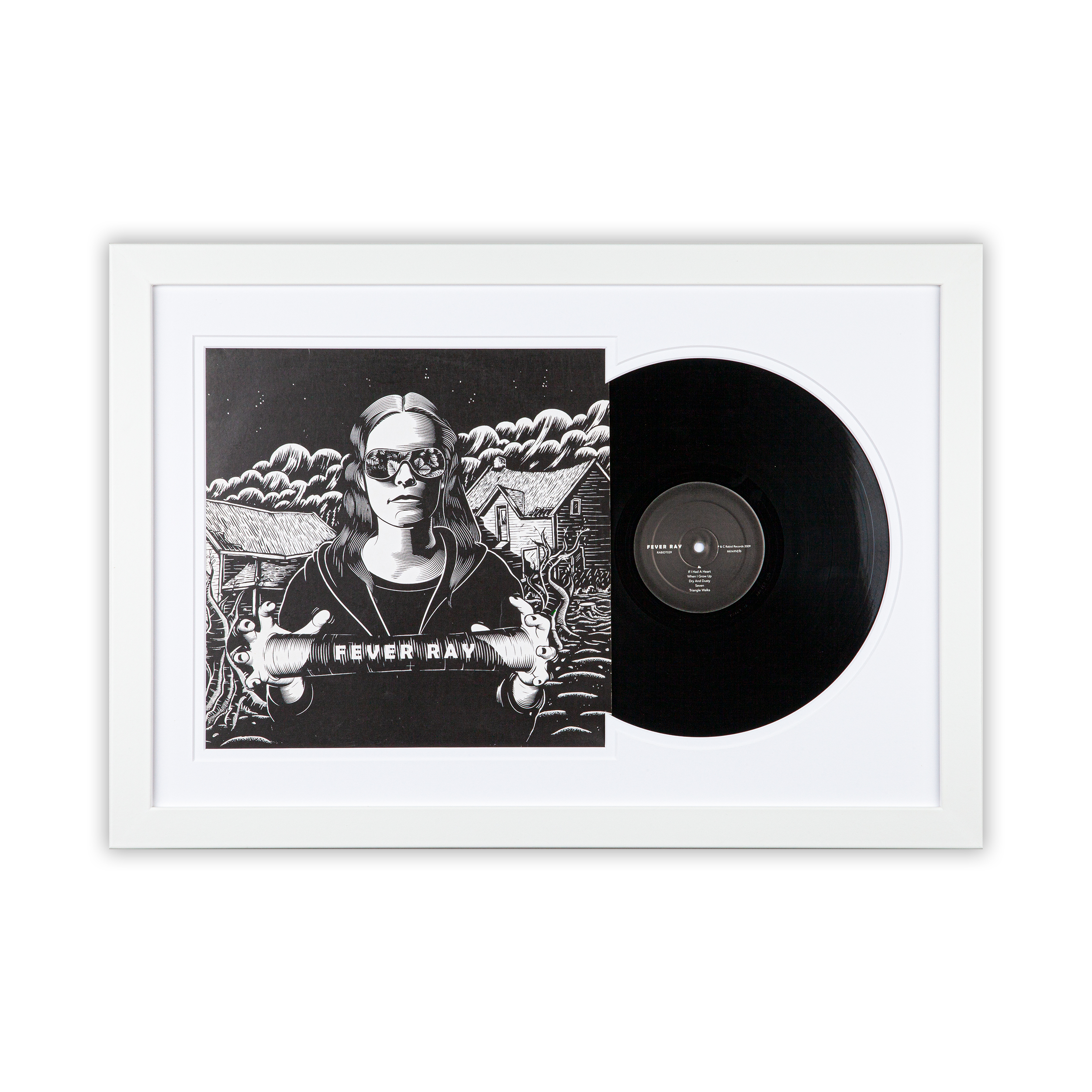 Schallplatten Rahmen Weiß-1